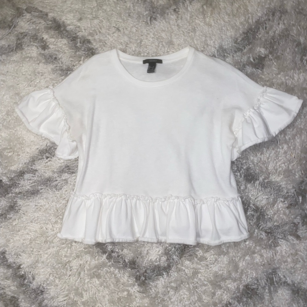 White flowy top
